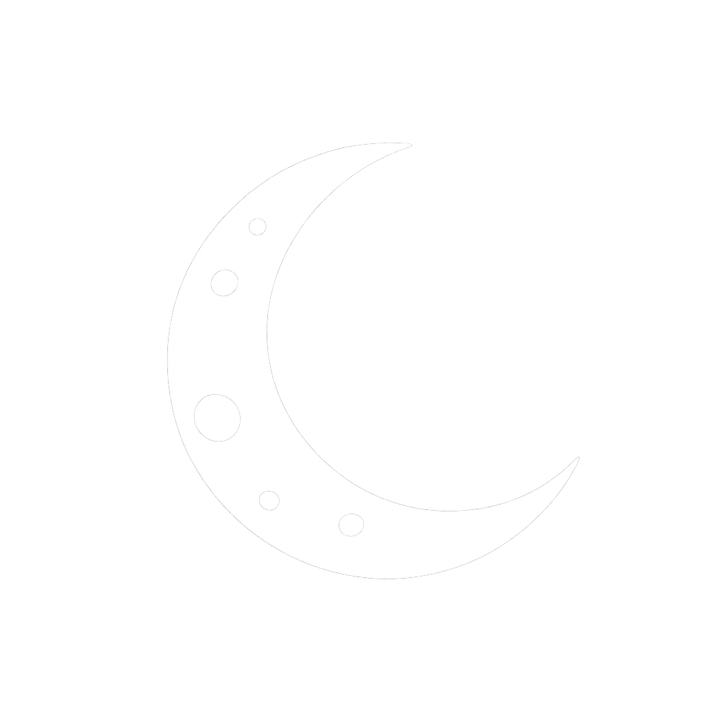 Decorative crescent moon