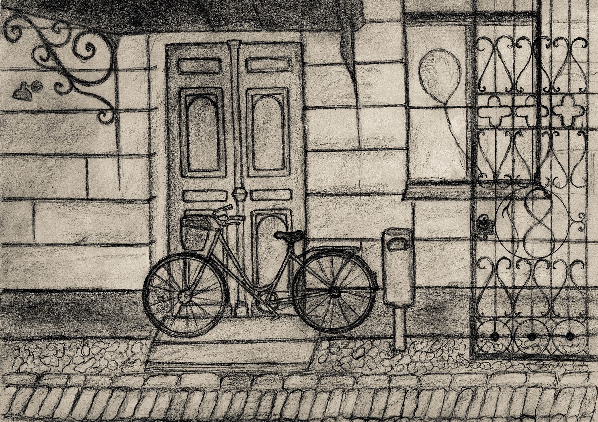 sketch of a bicycle by sabit hassan