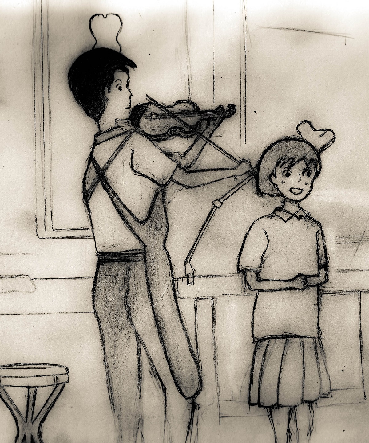 sketch from whisper of the heart by sabit hassan